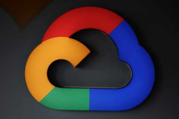 Google Cloud Next 2024 event showcasing AI startups with interactive demos and futuristic tech displays.