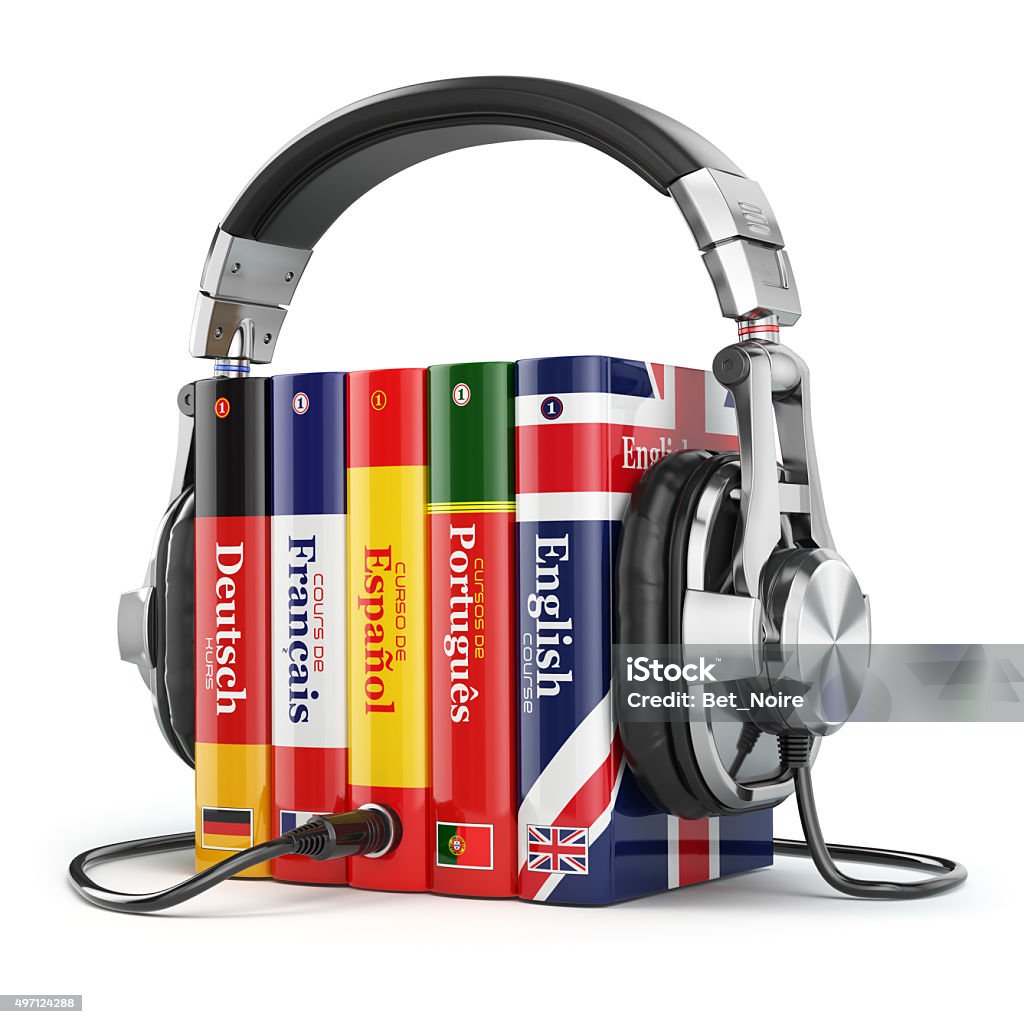 People enjoying audiobooks in multiple languages on Spotify, using smartphones and headphones.